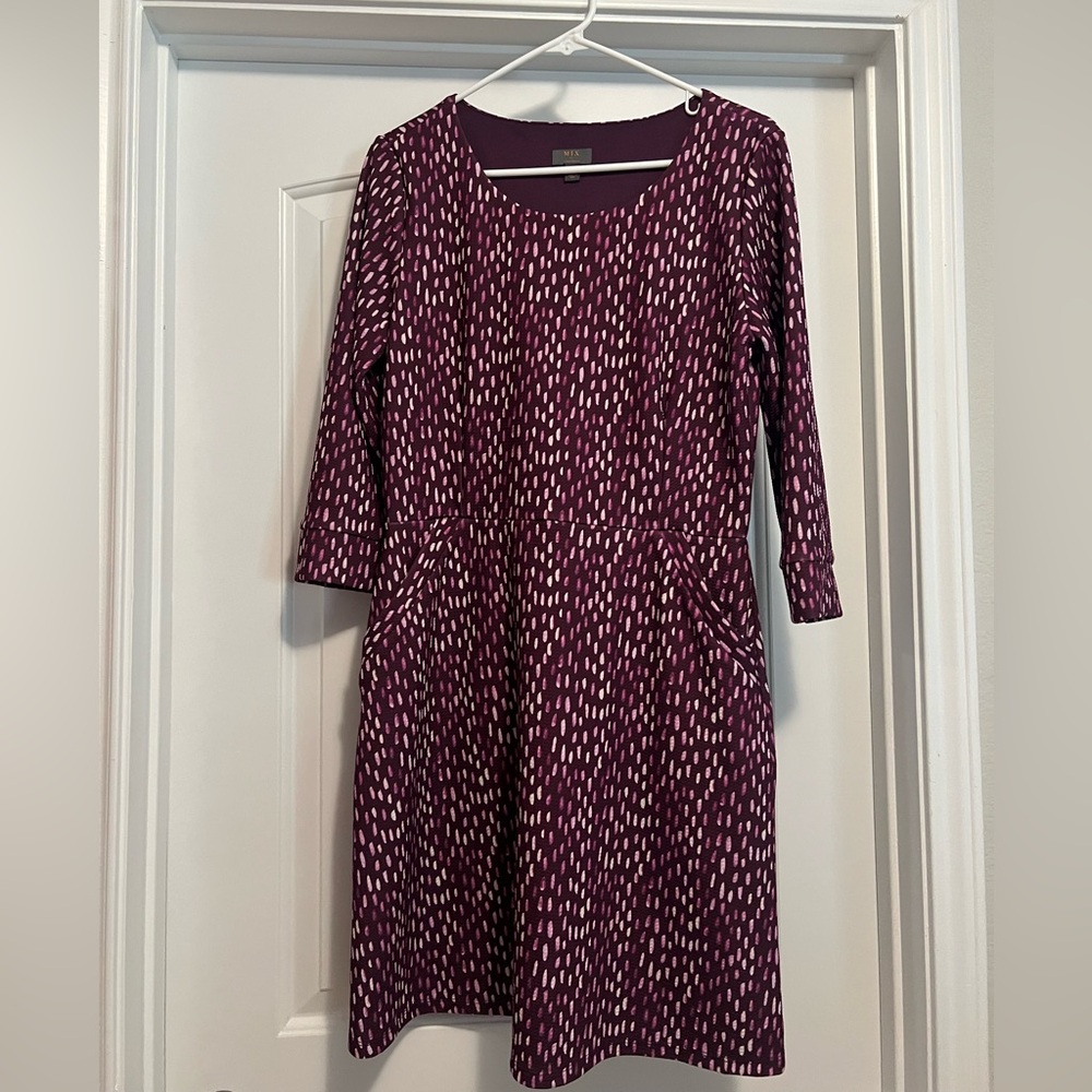 Stitch Fix Mix By 41 Hawthorne Purple Sheath Dress M - Office Business Casual